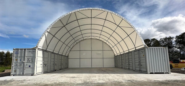 40x40ft (12x12m) Commercial Grade Dome with Fixed Tube End Wall - Image 5