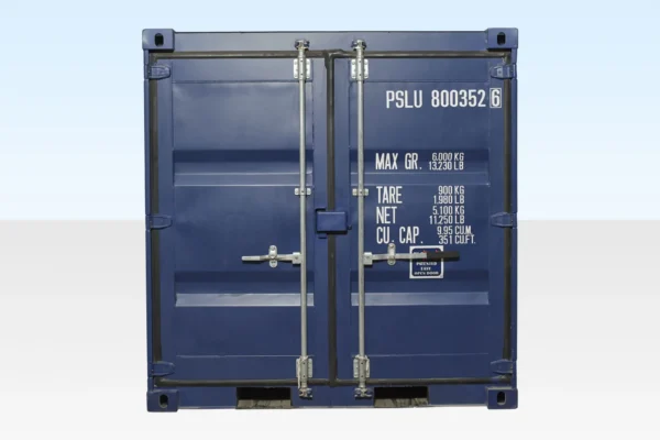 8ft Shipping Container (One Trip) Blue (RAL 5013)